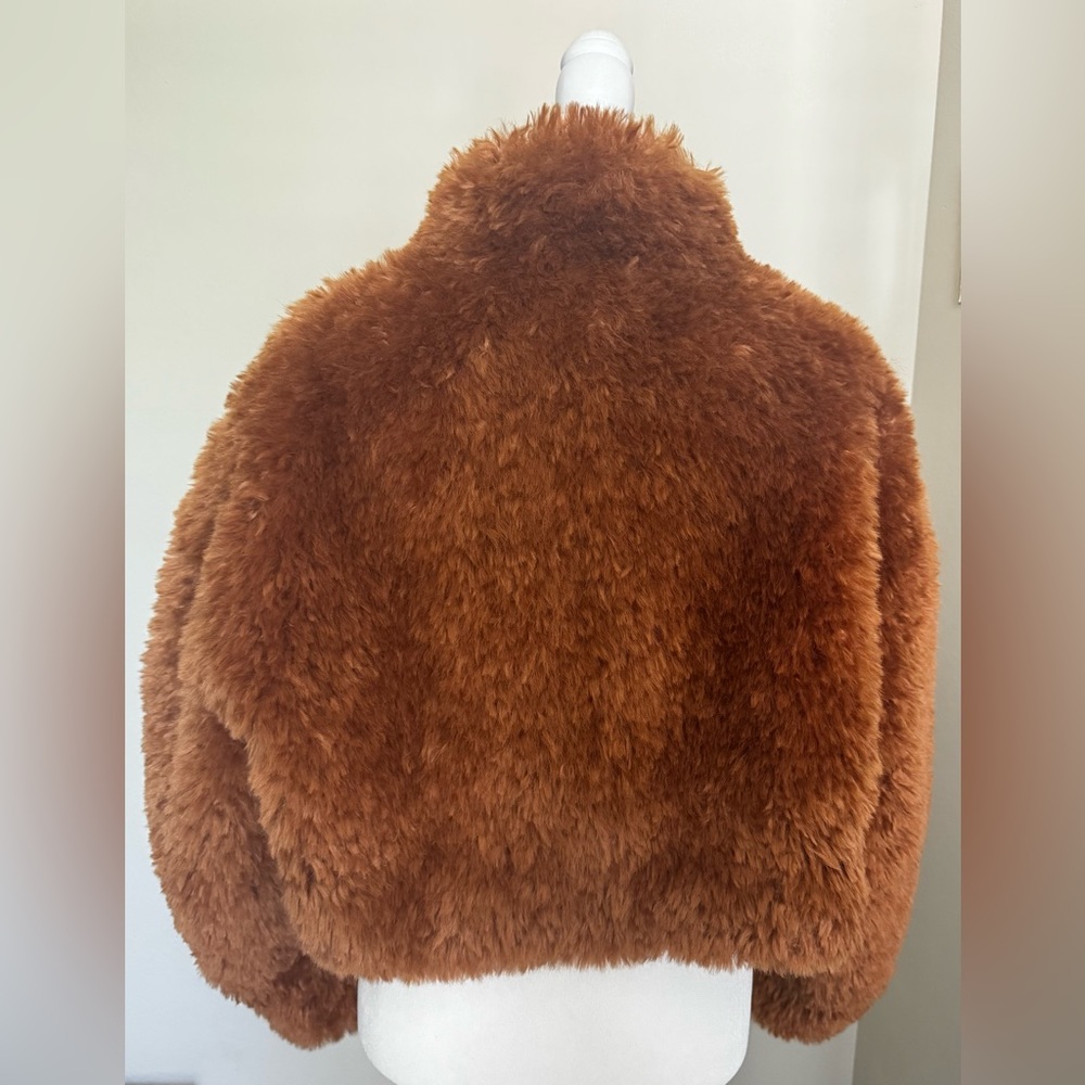 Anthropologie Maeve Teddy Zip-up Jacket - tan - Picture 13 of 15